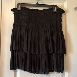 Black layered Mini Skirt